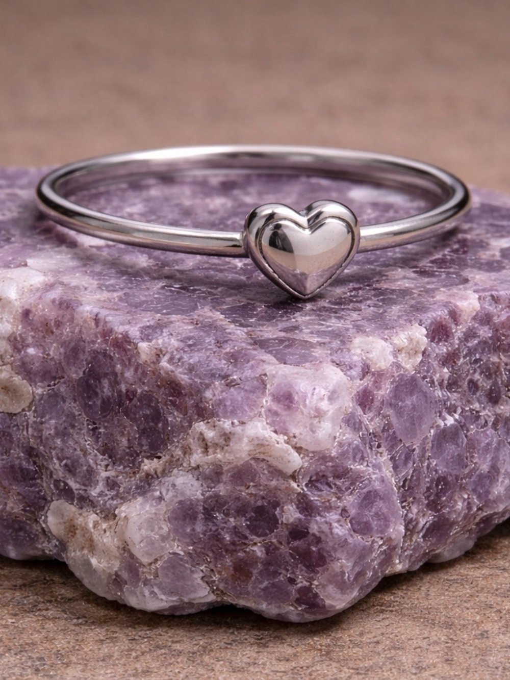 Sterling Silver Heart oxidized ring - Picture 8 of 9